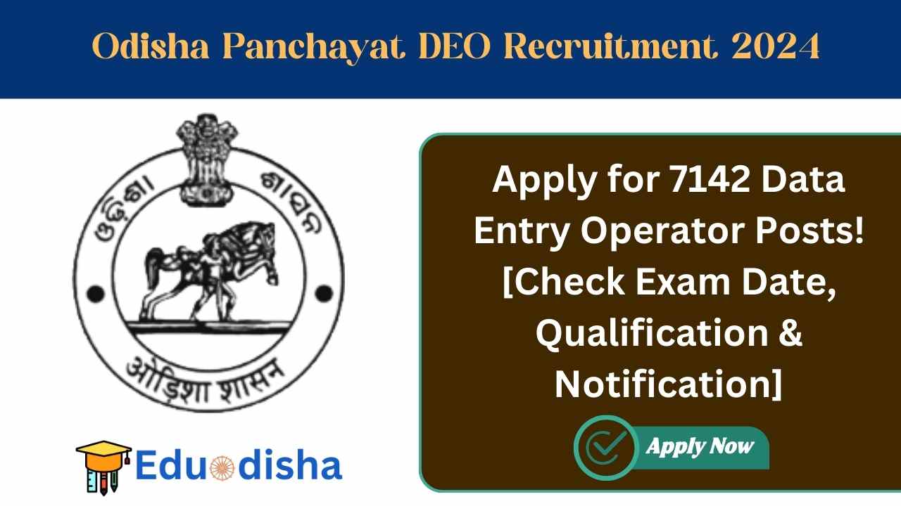 Odisha Panchayat DEO Recruitment 2024