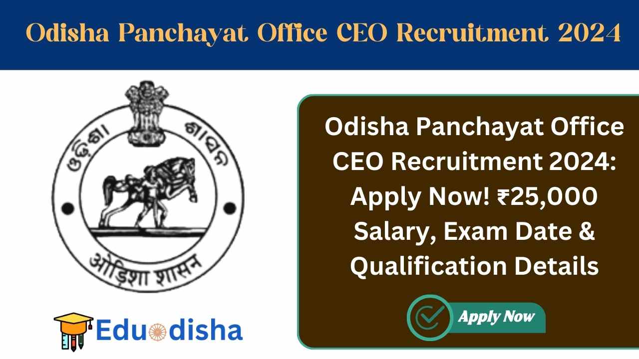 Odisha Panchayat Office CEO Recruitment 2024